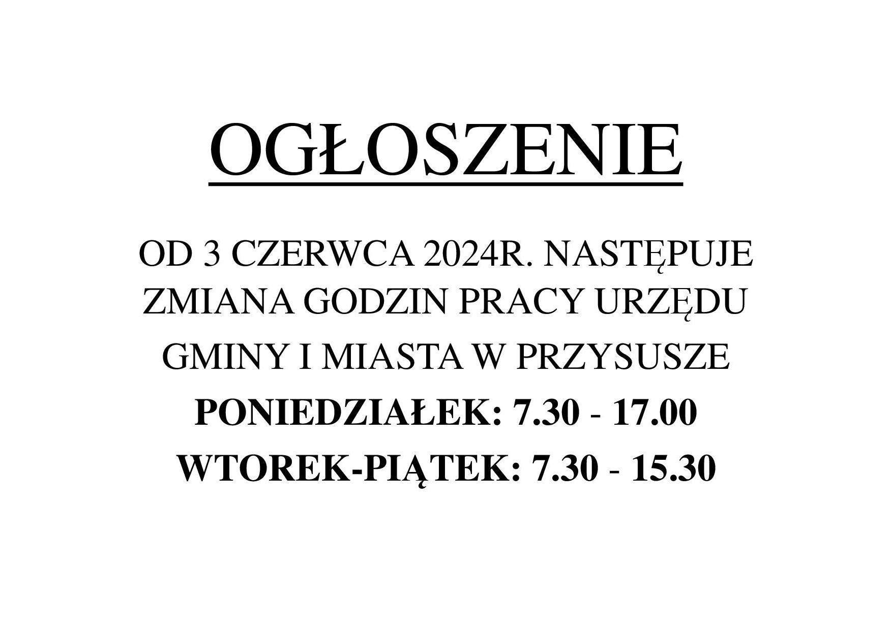 ogłoszenie