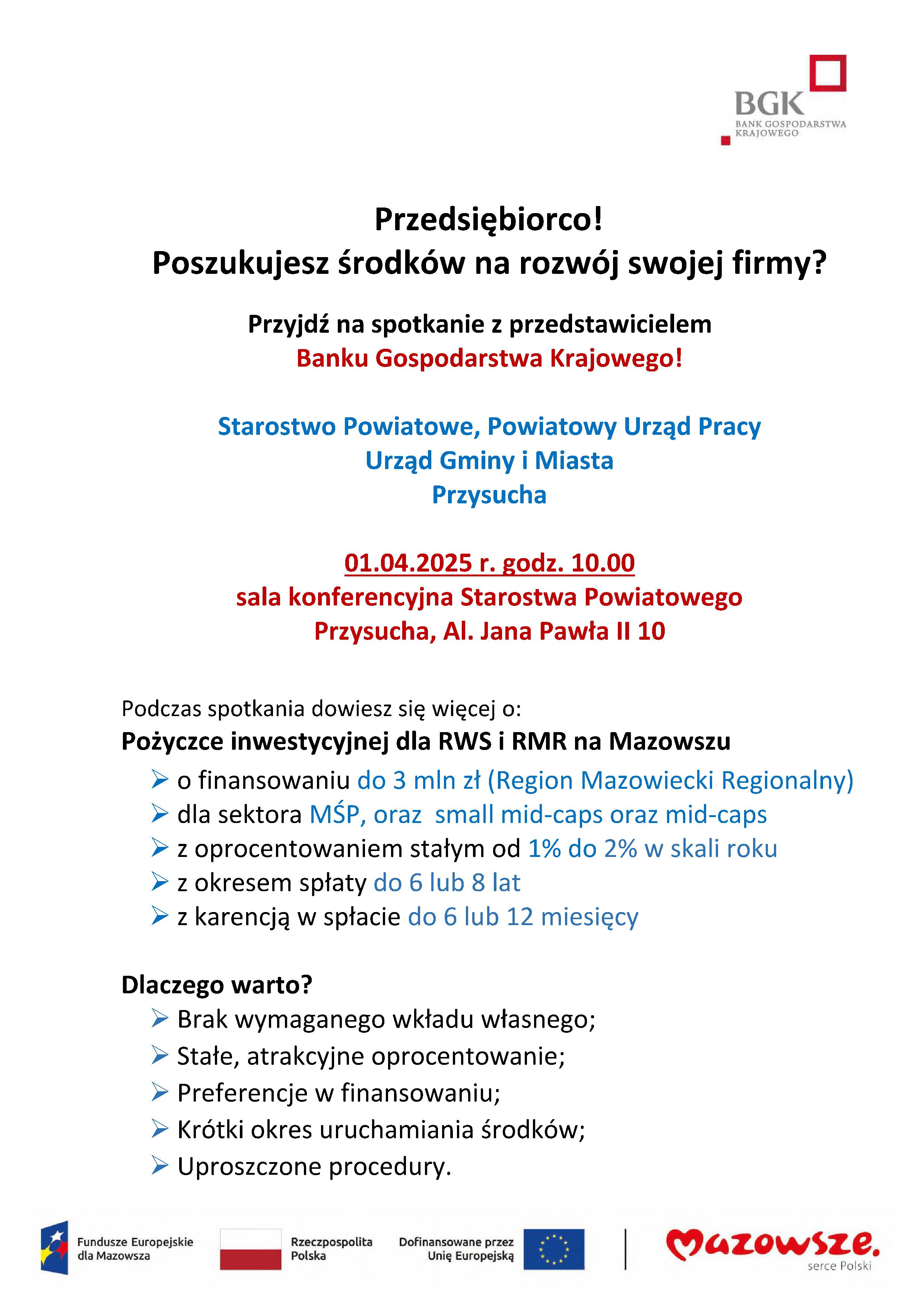 Spotkanie informacyjne BGK