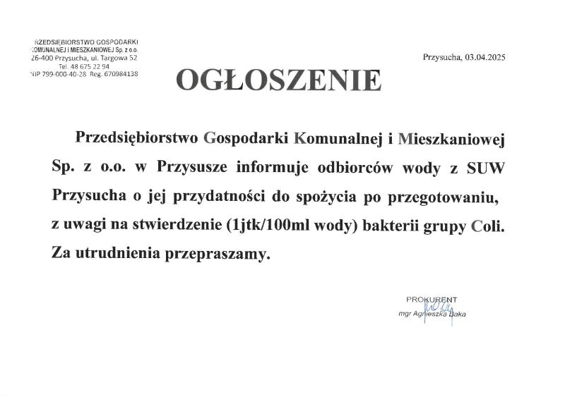 Ogłoszenie