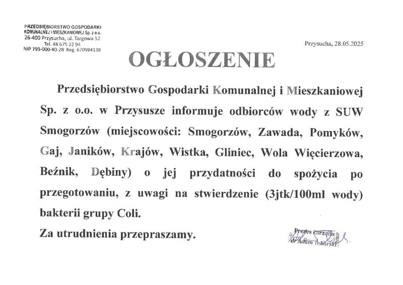 Ogłoszenie