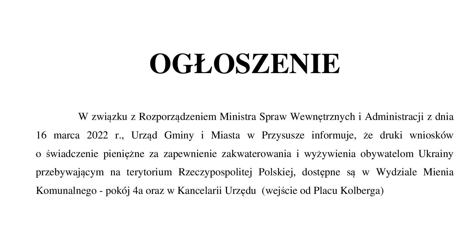 Ogłoszenie