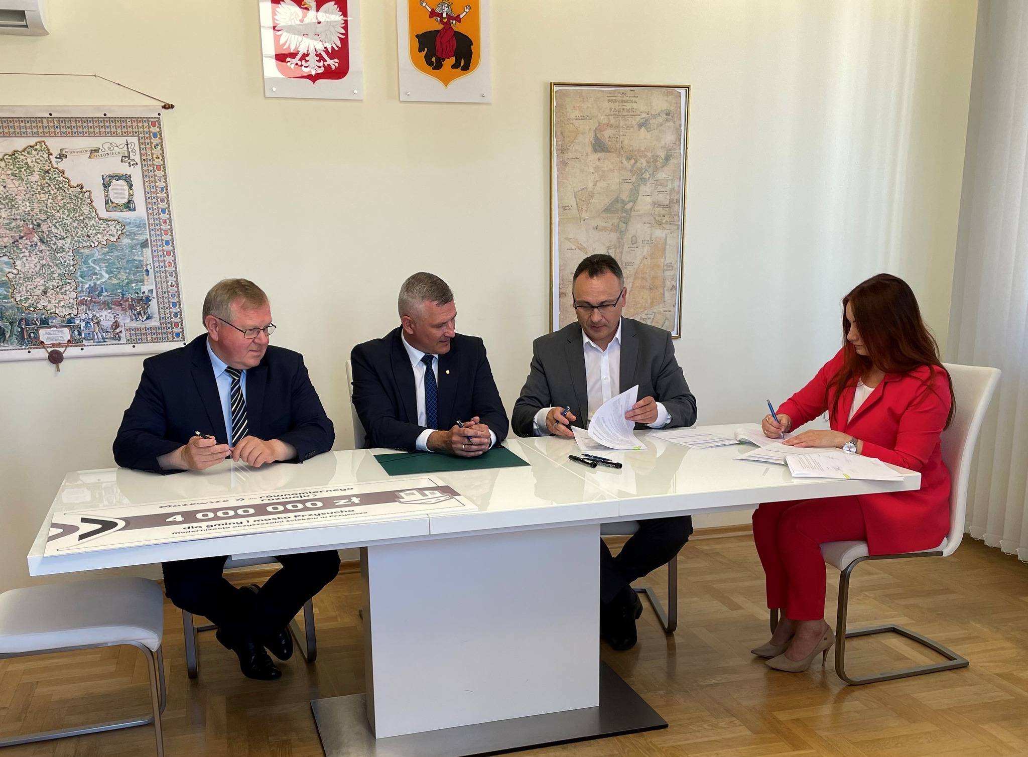 podpisanie Umowy o dofinansowanie projektu pn. „Modernizacja oczyszczalni ścieków w Przysusze”.