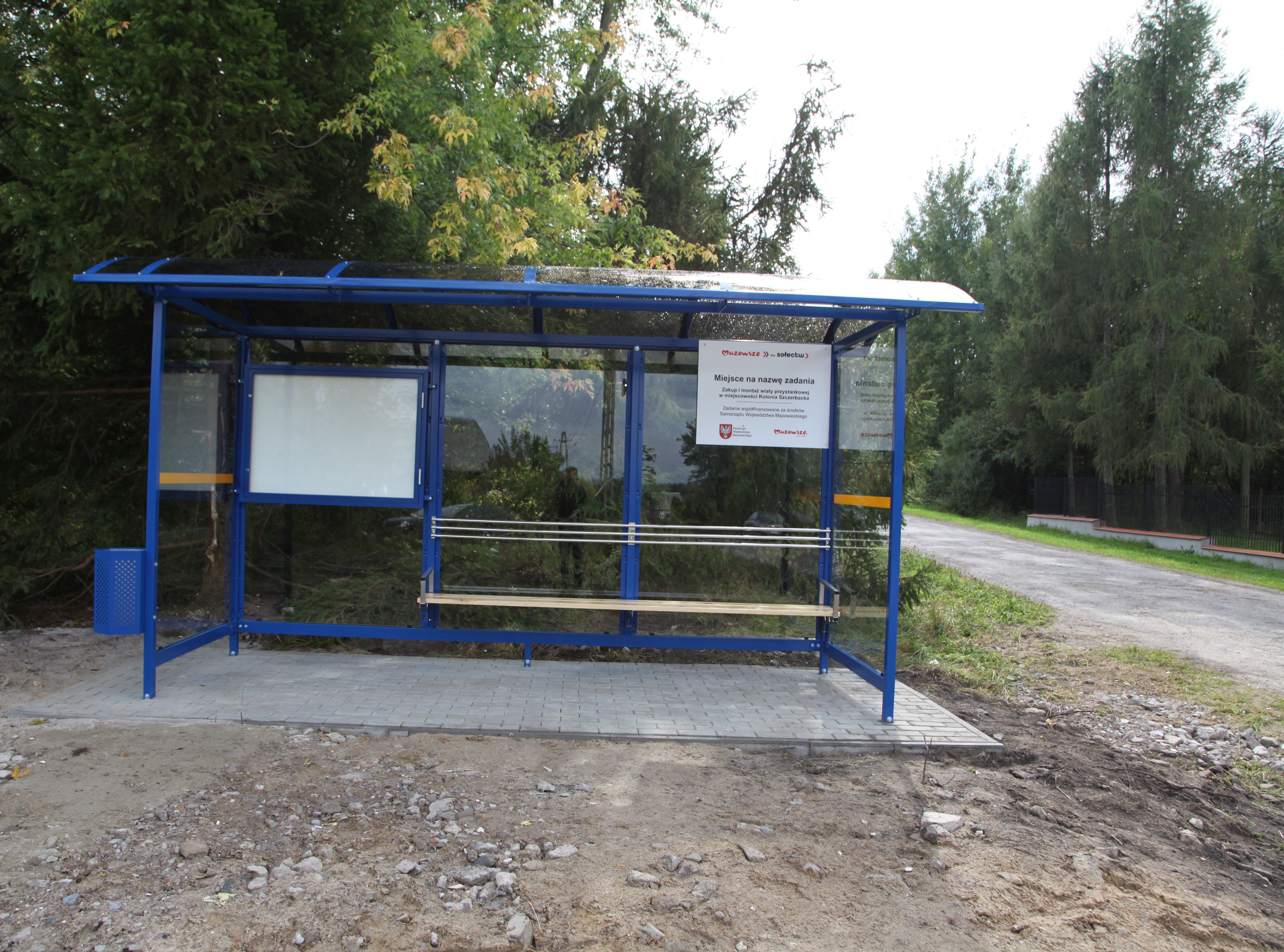 Wiata przystankowa w Kolonii Szczerbackiej