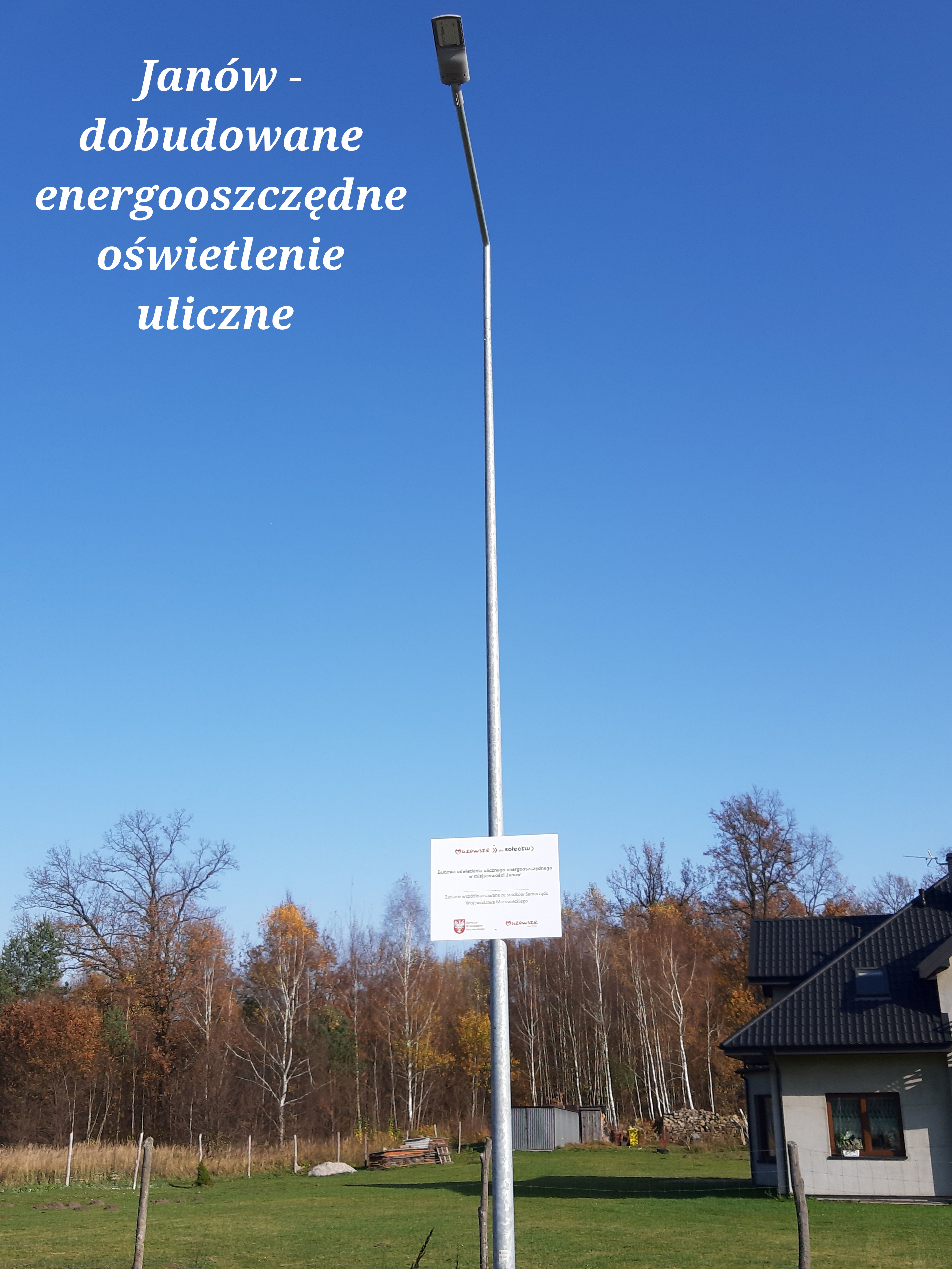 Janów dobudowanie energooszczędne oświetlenie uliczne