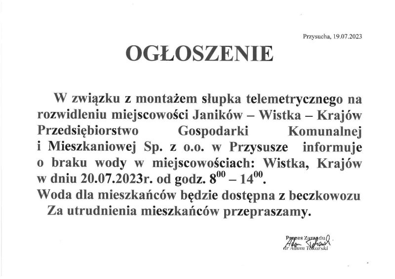 Ogłoszenie