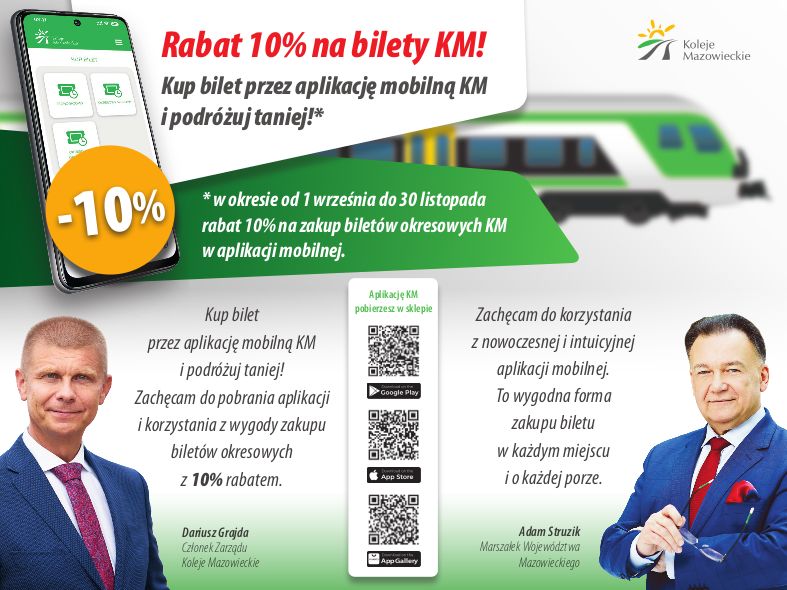 Rabat w aplikacji mobilnej KM