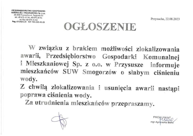 Ogłoszenie