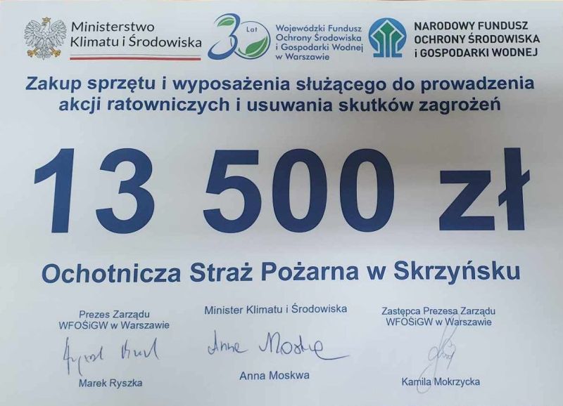 Wsparcie finansowe dla OSP 