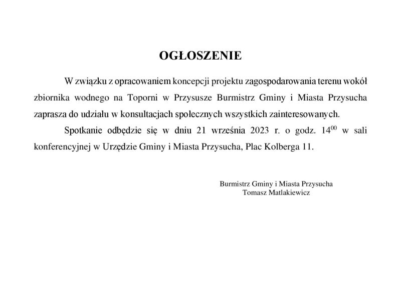 Ogłoszenie