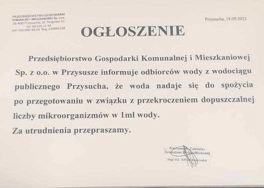 Ogłoszenie