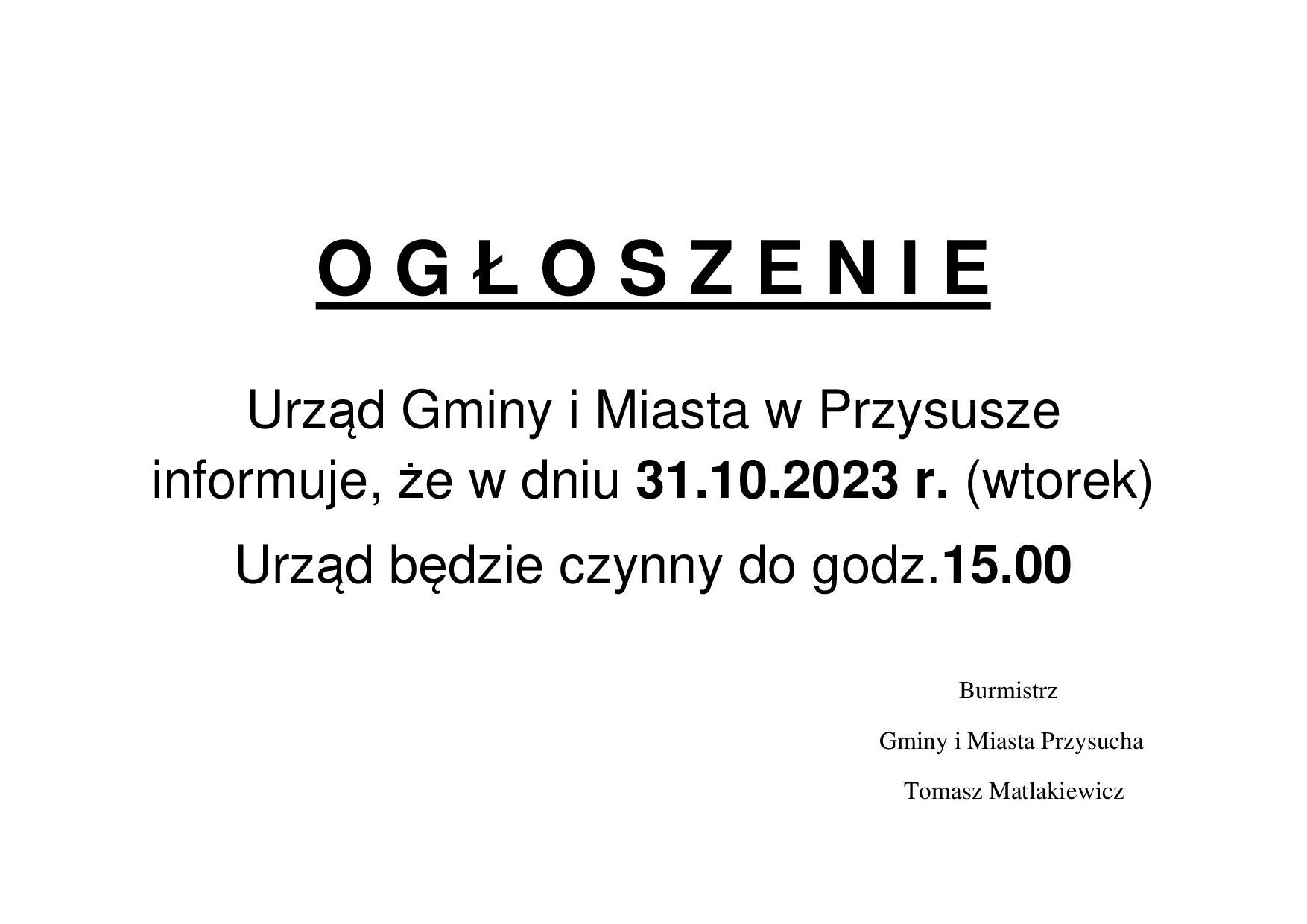 odłoszenie