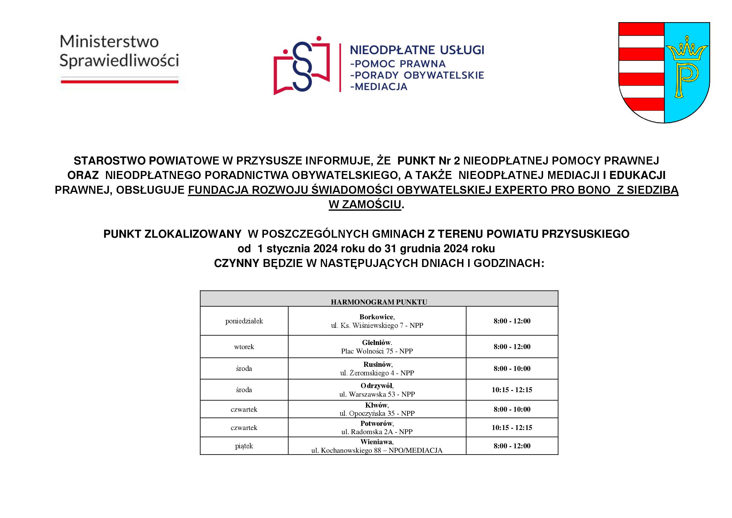 nieodpłatna pomoc prawna