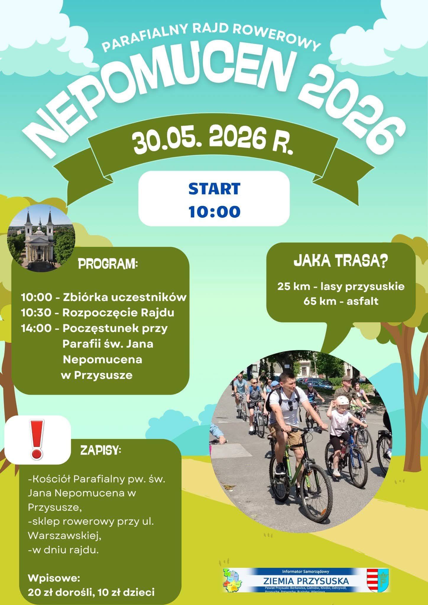 Parafialny rajd rowerowy Nepomucen 2026 Parafialny rajd rowerowy Nepomucen 2026